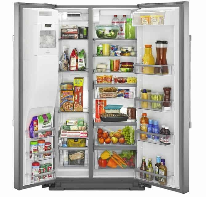 Interior of a refrigerator